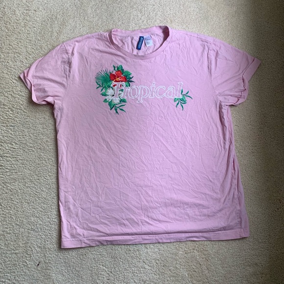 Divided Other - Pink tropical shirt
